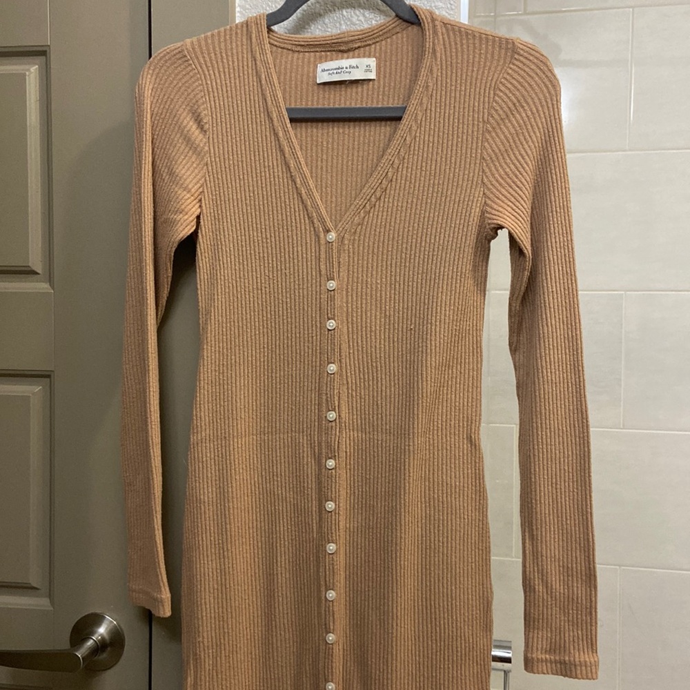 Abercrombie and Fitch Soft and Cozy Tan Duster Dress